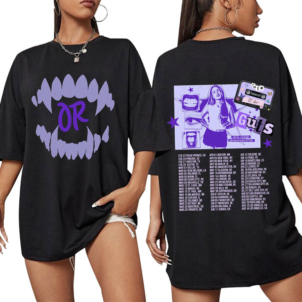 SOUR Prom Queen Graphic Tee - Navy Blue Archive