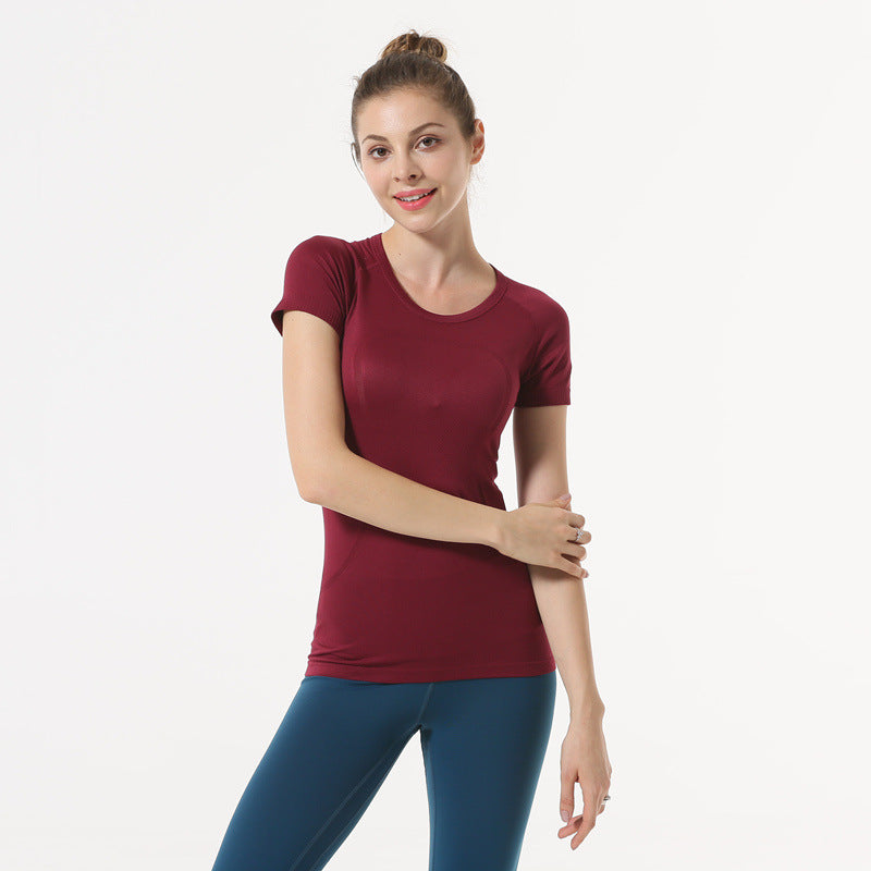 Star Custom SWIFT SPEED Yoga Clothes Women's Top Sexy Quick-Drying Gym Sports Morning Exercise Running Round Neck Short Sleeve TS