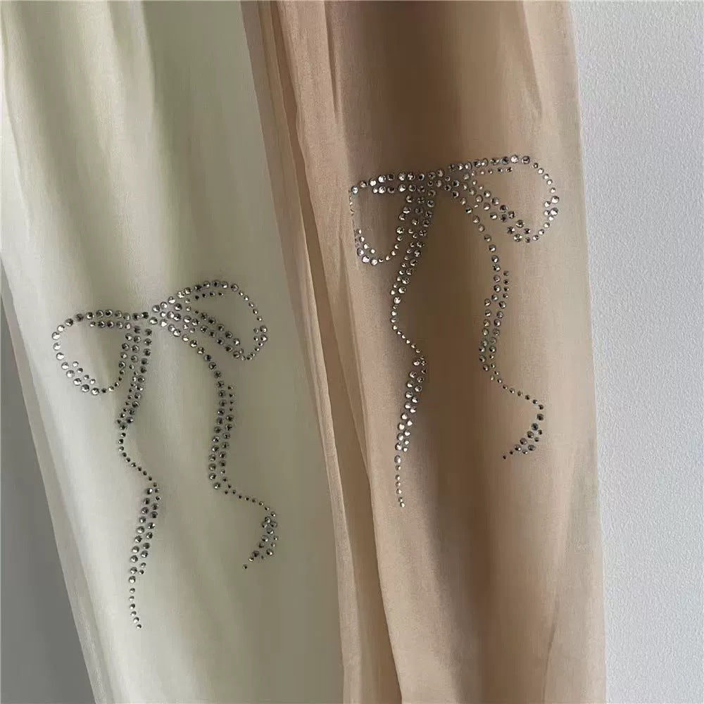 "Teenage Dream" Star Rhinestone Tights - Sheer Sparkle Mesh