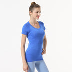 Star Custom SWIFT SPEED Yoga Clothes Women's Top Sexy Quick-Drying Gym Sports Morning Exercise Running Round Neck Short Sleeve TS