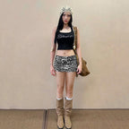 "Vampire" Era Leopard Print Mini Skirt - 90s Riot Grrrl Style