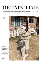 High-End Casual Sports Suit for Women, Autumn and Winter, Petite Workwear Style, Sweatshirt and Sweatpants Two-Piece Set, Early Autumn Complete Set