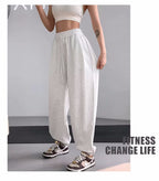 Women's Jogger Pants Yoga Casual Fitness Dance Training Running High Waist Drawstring Wide Leg Sweatpants Loose Fit1428