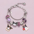 Hot Selling Sanrio Beaded Bracelet Cartoon Kuromi Labubu Beaded Bracelet Women's Accessories