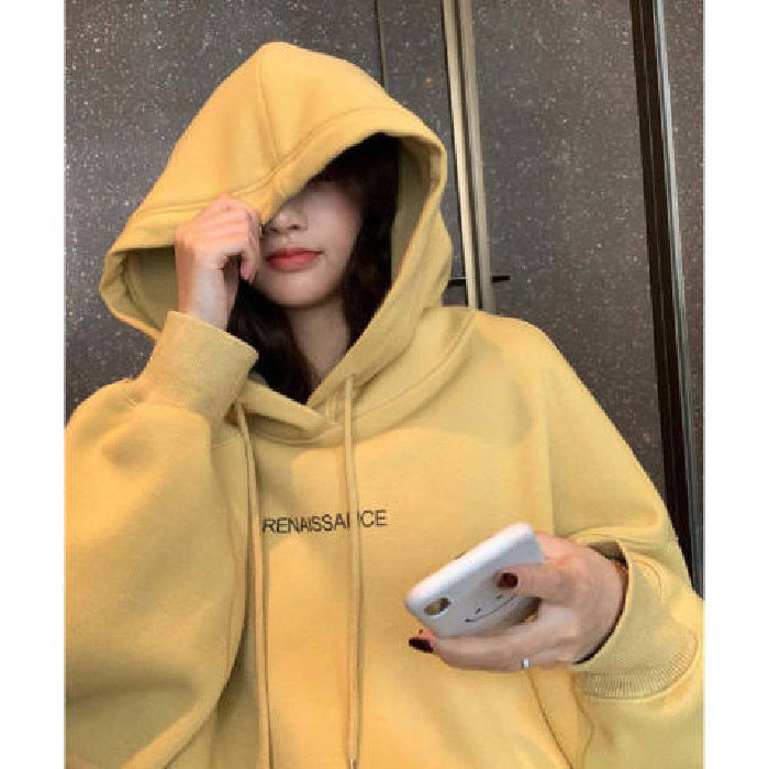 Vintage Autumn Winter Fleece Sweatshirt for Men and Women, Loose Fit, Large Size, Long Sleeve, Thickened Hoodie, Couple's Jacket