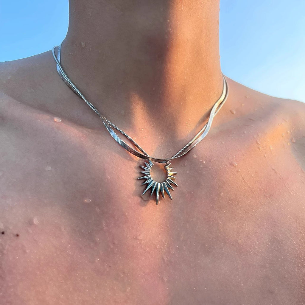 Star Custom 2025New Year's Exaggerated Punk Necklace y2k Irregular Subculture Hip-Hop Trend Unisex Niche Collarbone Chain