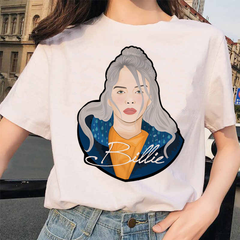 Same Style as Stars Billie Girl with a Pearl Earring World Famous Painting by Vermeer Short Sleeve T T-shirt Women's Bottoming Shirt