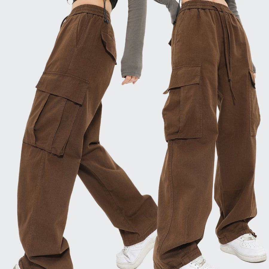 New Retro Cargo Pants Japanese Style Trendy Street Wide-Leg Pants Fashion Unisex Casual Pants Hot Girl