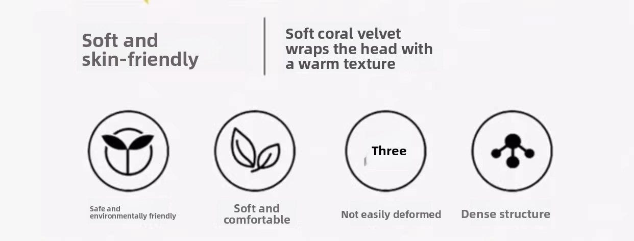 Cute Rabbit Lei Feng Hat with Ears, Plush Hat for Women, Winter Fox Fur Thickened Warmth, Cold Protection, Ear Protection, Head Wrap Hat for Women