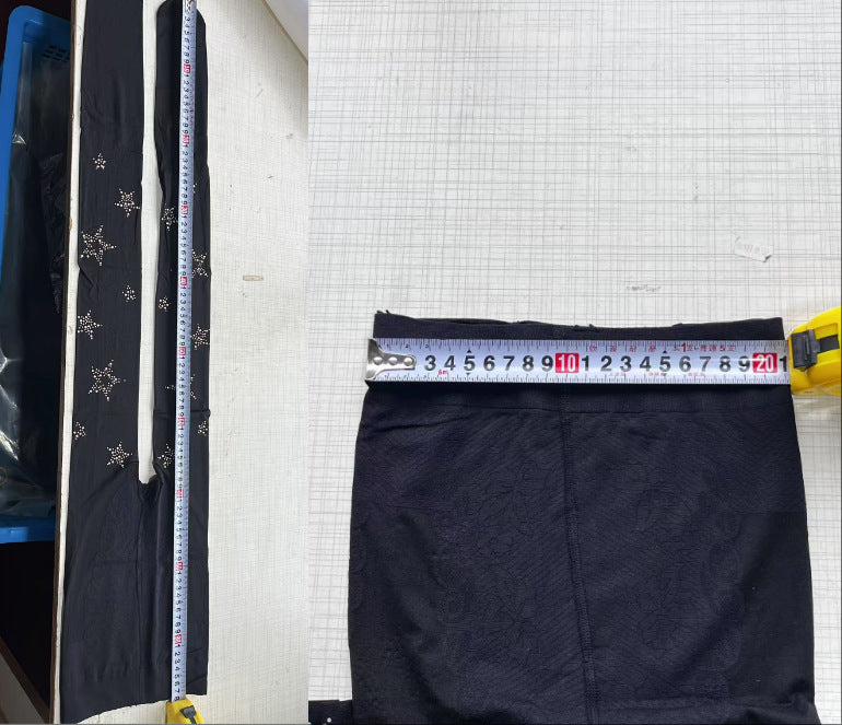 "Teenage Dream" Star Rhinestone Tights - Sheer Sparkle Mesh