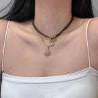 Star Custom 2025New Year's Exaggerated Punk Necklace y2k Irregular Subculture Hip-Hop Trend Unisex Niche Collarbone Chain