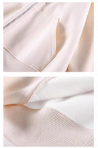 Early Autumn Women's Sweatshirt Jacket2025Spring and Autumn New Style Hooded Loose Casual Cardigan Thin Sports Fleece Top