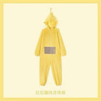 Autumn Winter Little Yellow Chicken One-Piece Pajamas Funny Cute Coral Fleece Couple Robe Unisex Homewear