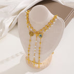 Celebrity Style Popular Cross Long Chain Necklace for Women Easter Trendy Jewelry Sexy Tassel Virgin Mary Pendant