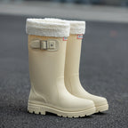 Star Custom Fashion Korean Style Women's High Tube Rain Boots Non-Slip Waterproof Wear-Resistant Long Tube Water Boots Adult Rubber Shoes