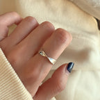 2026New design with high-quality texture925Index Finger Pure Silver Decorative Ring for Women, Light Luxury Niche ins Minimalist Style Personality Fashion Ring