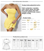New Women's Fashion Slim Fit Ruched Strapless Bodycon Sexy Dress