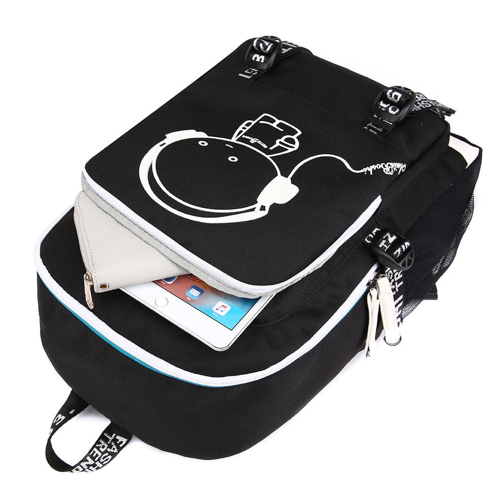 Celebrity Style Trend Billie Teenage Primary and Secondary School Students Schoolbag USB Men's and Women's Casual Backpack