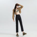 Rockstar Girlfriend High-Waist Cigarette Jeans - Noir Black