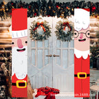 2026New Year Christmas Couplets Santa Claus Soldier Outdoor Decoration Door Curtain Hanging Flag Outdoor European and American