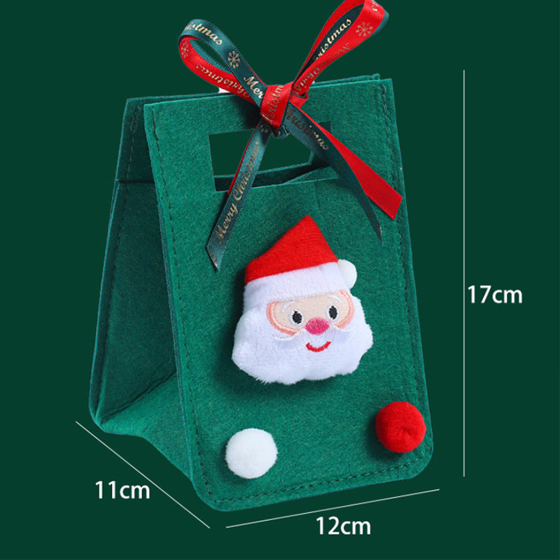 48h Shipping Christmas Eve Packaging Bag Small Gift Bag Felt Handheld Candy Bag