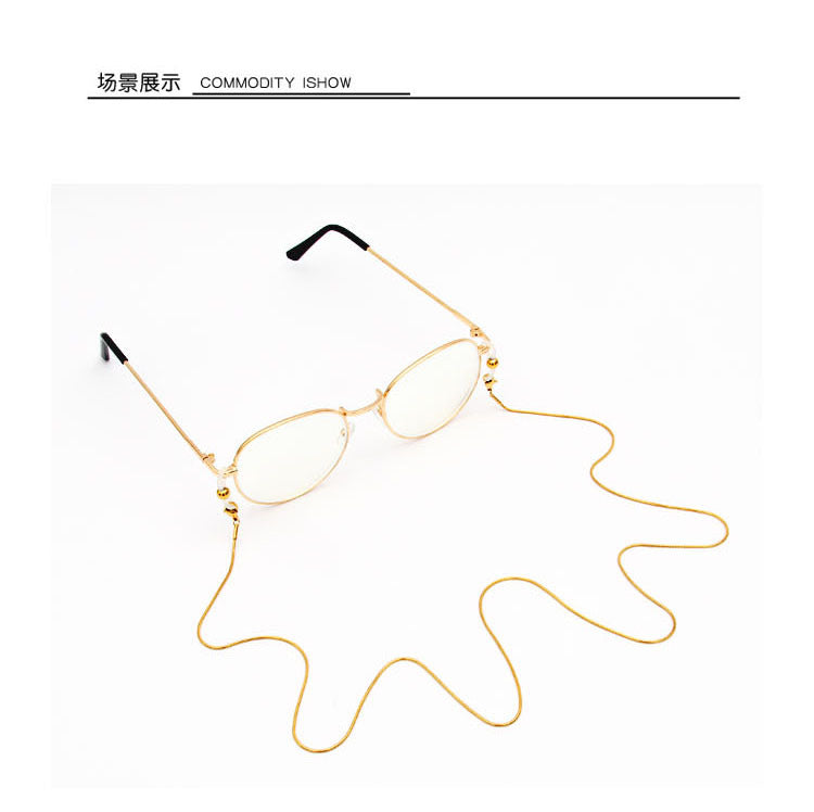 Celebrity Style Snake Chain Stainless Steel Non-Fading Mask Chain Titanium Steel Glasses Chain Women's Neck Hanging Men's Mask Rope Hanging Chain High-End Safety Protection