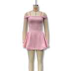 New Fashion Sexy Strapless One-Shoulder Slim Fit Short Dress