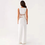 G25D047-2025Elegant Black Long Dress Slim Lace Stitching Drooping Slimming Premium Transparent