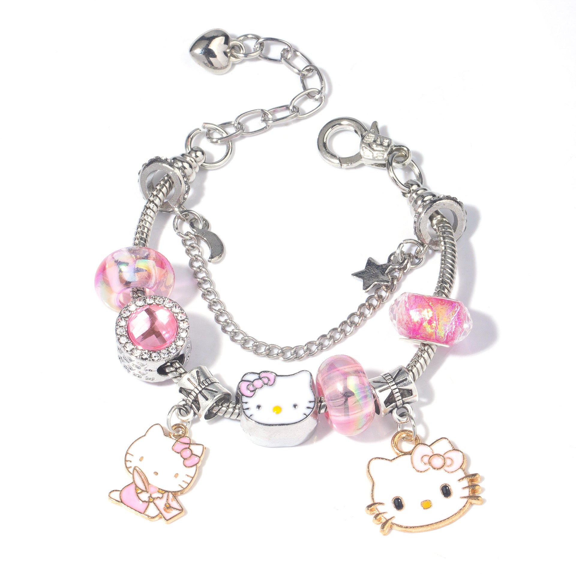 Hot Selling Sanrio Beaded Bracelet Cartoon Kuromi Labubu Beaded Bracelet Women's Accessories