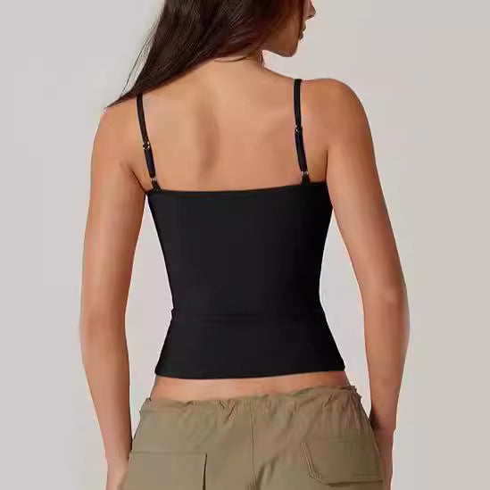 Street Style Camisole Summer Dopamine Hot Girl Crop Top T Women's Milk Silk Tank Top