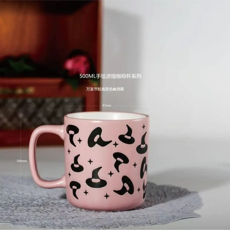 Skull Ceramic Mug Halloween Skull Witch Mug Coffee Cup Creative Gift