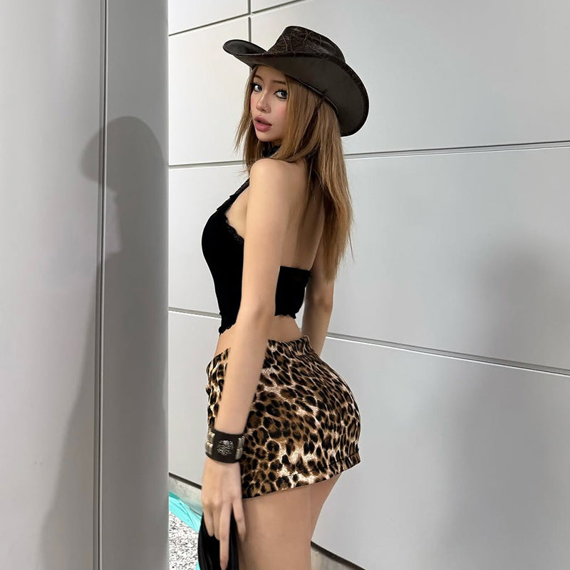 "Vampire" Era Leopard Print Mini Skirt - 90s Riot Grrrl Style