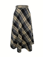 90s Grunge Plaid Maxi Skirt - "Brutal" MV Aesthetic