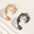 Star Style Thorn Spine Skeleton Mechanical Style Ear Hook Niche Design Irregular Metal Non-Pierced Ear Clip Unisex Earrings Has Been Blessed for Safety