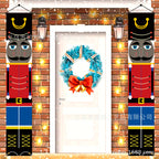 2026New Year Christmas Couplets Santa Claus Soldier Outdoor Decoration Door Curtain Hanging Flag Outdoor European and American