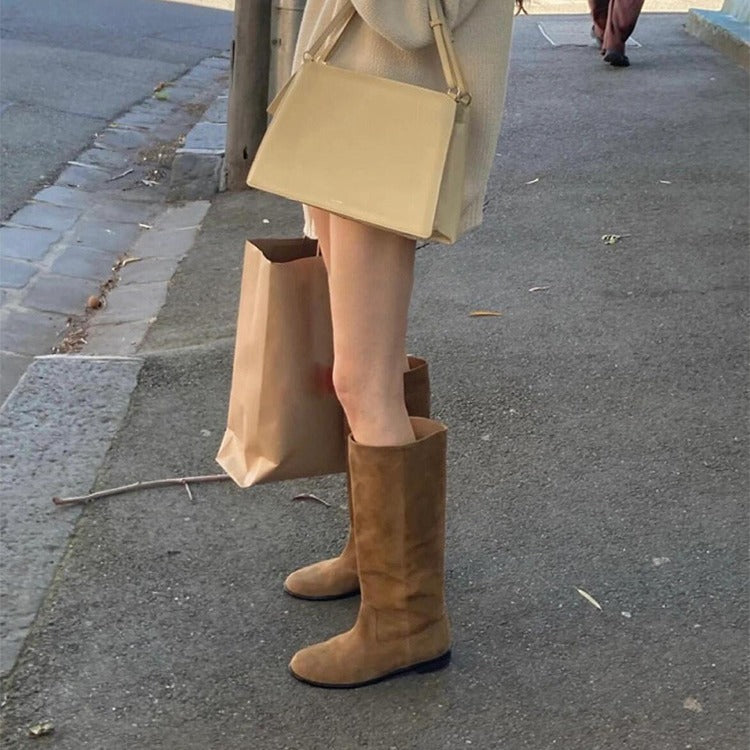 SOUR Era Suede Slouch Boots - Vintage Knee-High Fit