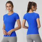 Star Custom SWIFT SPEED Yoga Clothes Women's Top Sexy Quick-Drying Gym Sports Morning Exercise Running Round Neck Short Sleeve TS