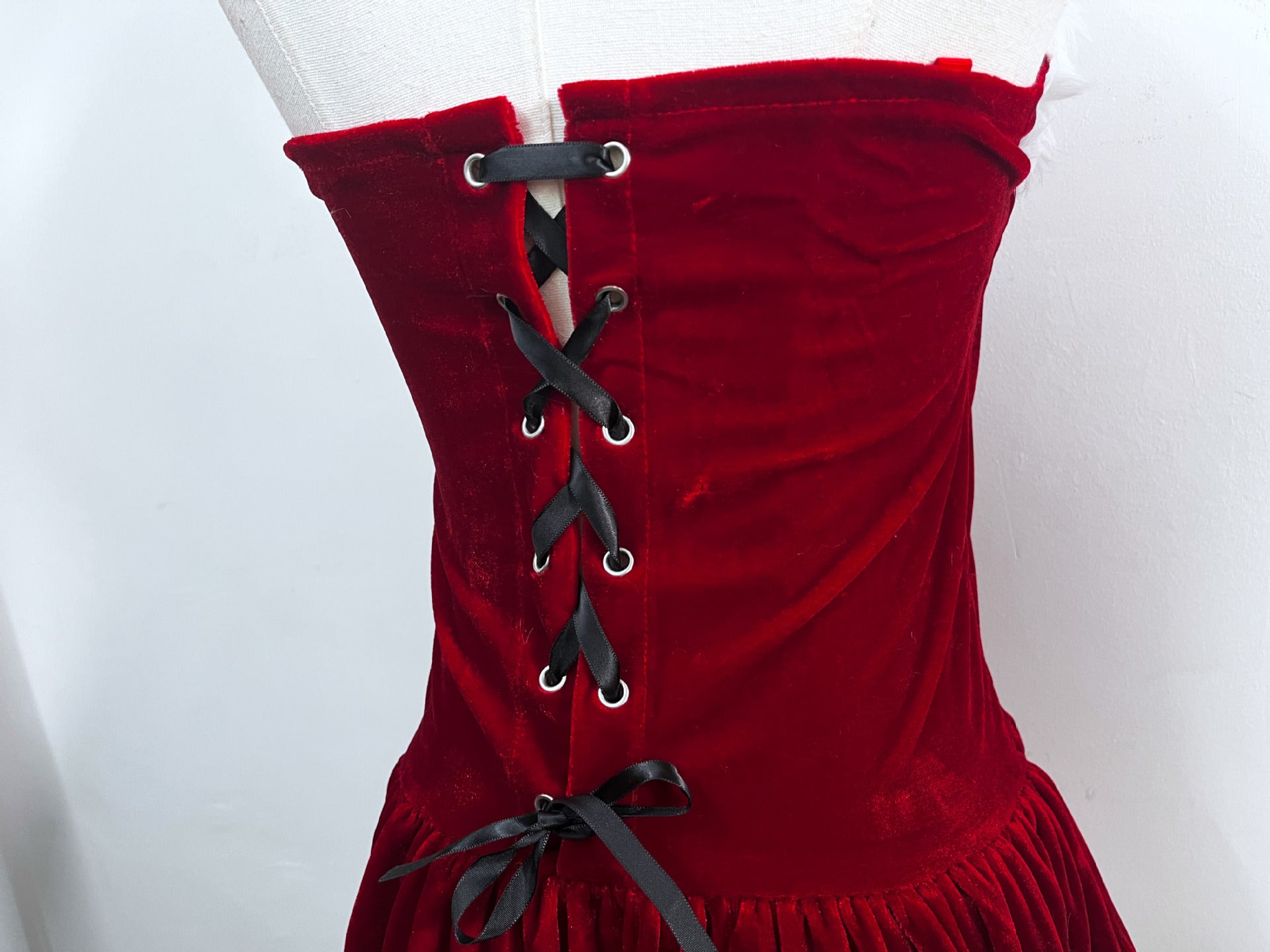 Red Fluffy Christmas Sexy Dress Red Cowboy Hat Pure Desire Set Santa Claus Costume