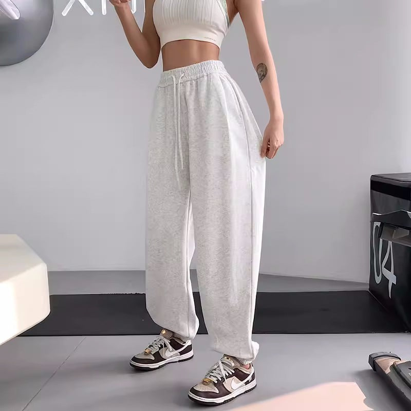 Women's Jogger Pants Yoga Casual Fitness Dance Training Running High Waist Drawstring Wide Leg Sweatpants Loose Fit1428