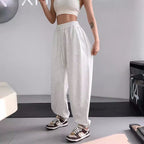 Women's Jogger Pants Yoga Casual Fitness Dance Training Running High Waist Drawstring Wide Leg Sweatpants Loose Fit1428