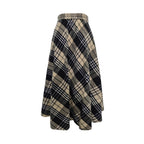 90s Grunge Plaid Maxi Skirt - "Brutal" MV Aesthetic