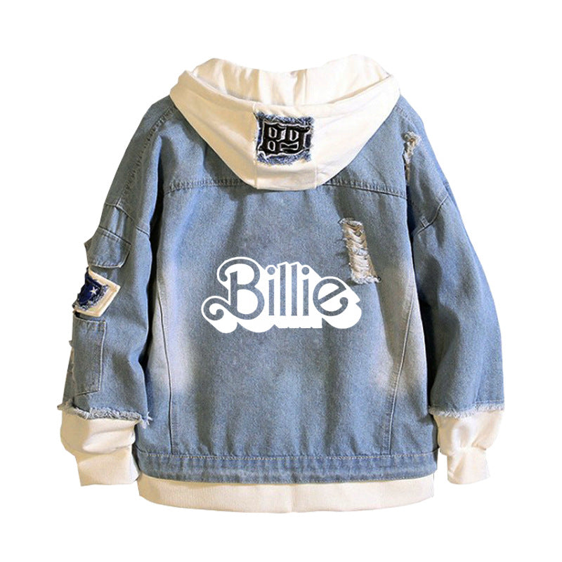 Celebrity Style Trend Billie Fake Two-Piece Sweatshirt Jacket