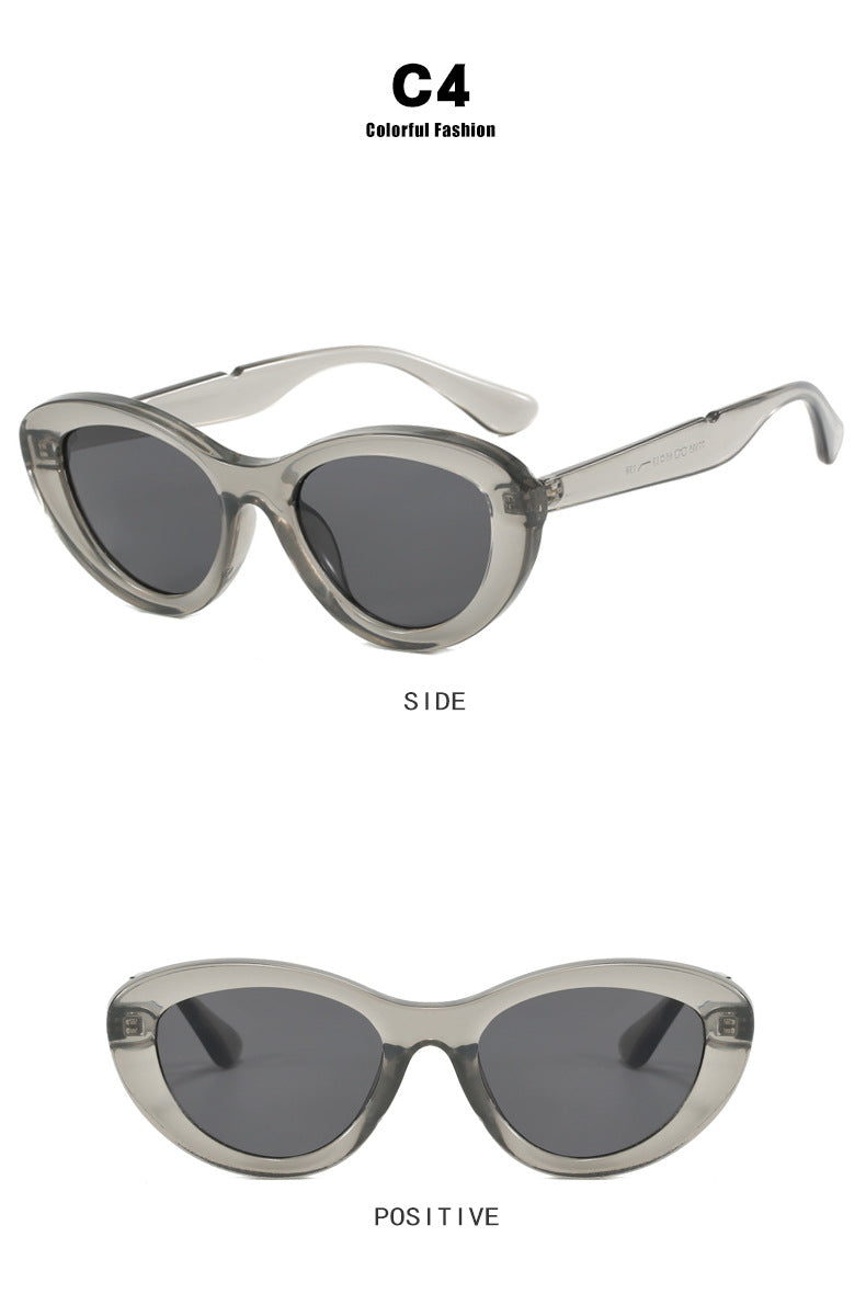 "Bad Idea" Retro Cat-Eye Shades - Vintage Striped Frame