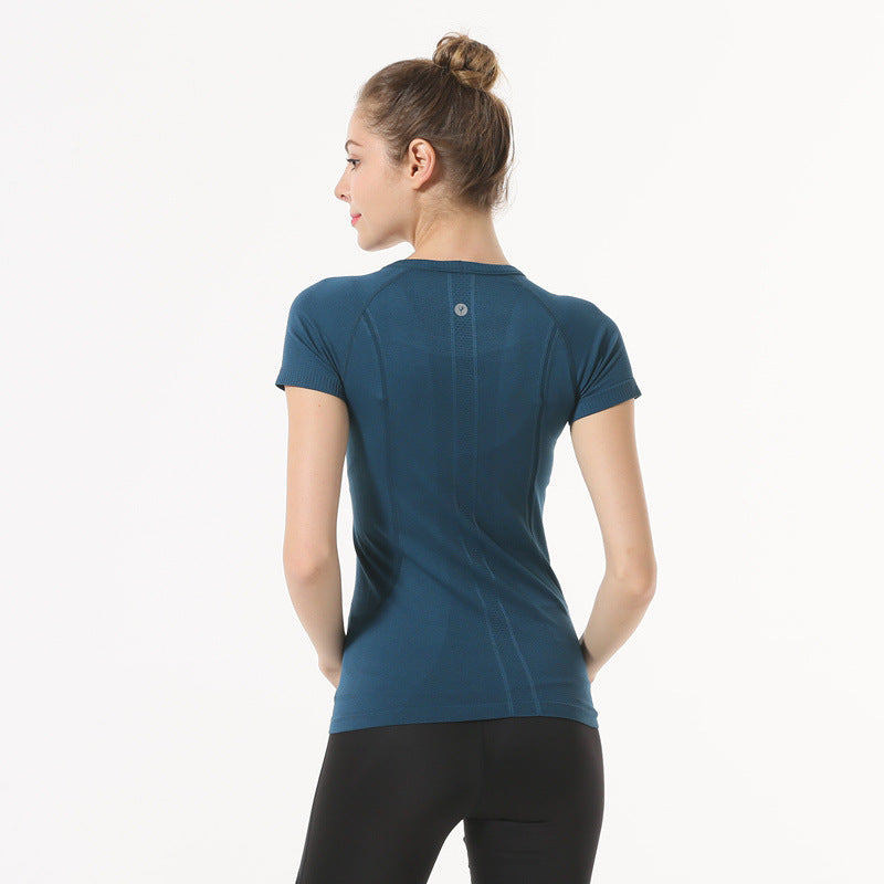 Star Custom SWIFT SPEED Yoga Clothes Women's Top Sexy Quick-Drying Gym Sports Morning Exercise Running Round Neck Short Sleeve TS
