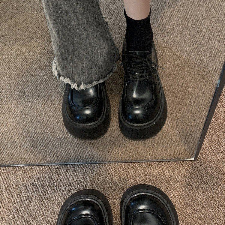 90s Grunge Platform Oxfords - Chunky Sole height Booster