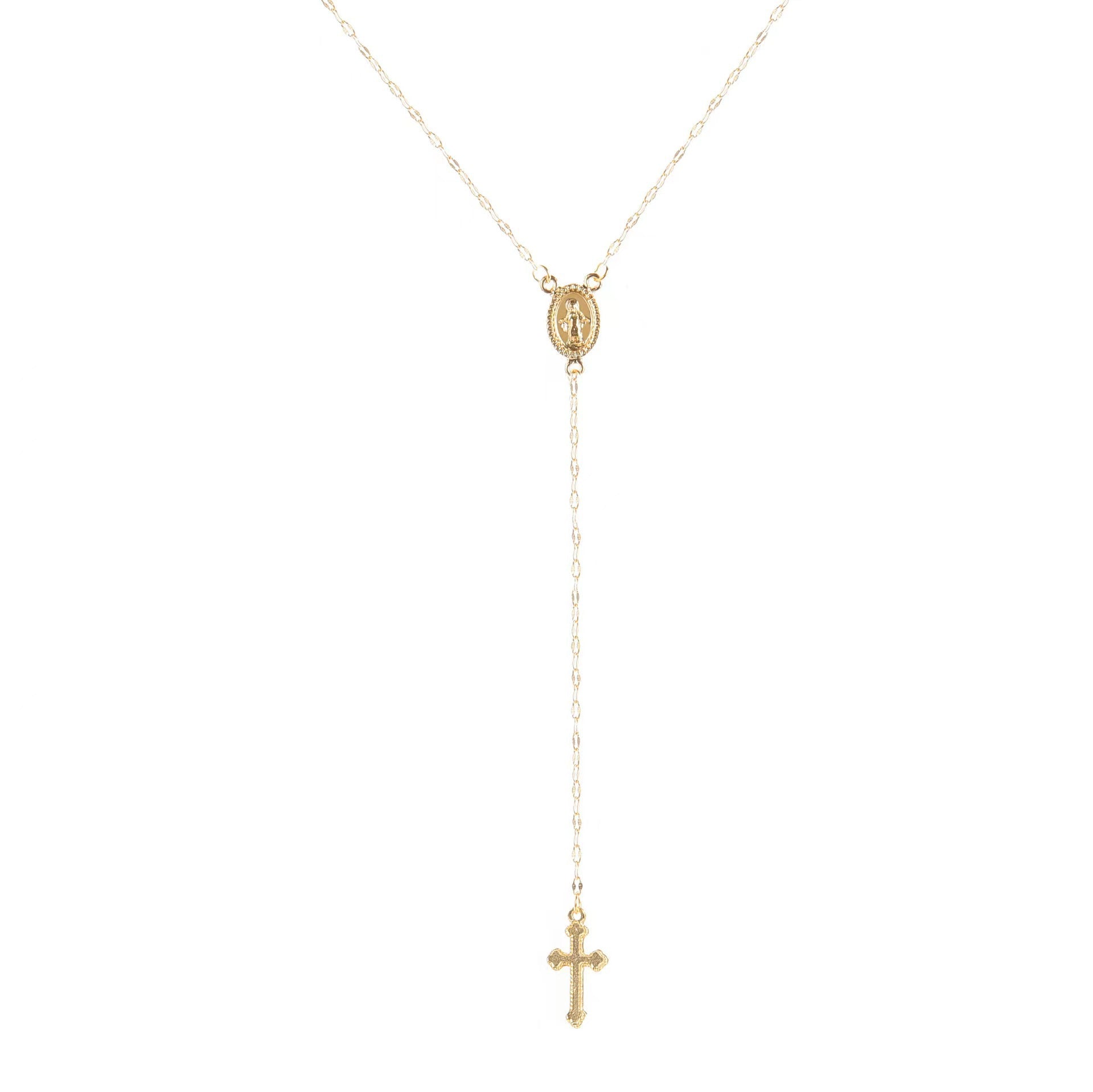 Celebrity Style Popular Cross Long Chain Necklace for Women Easter Trendy Jewelry Sexy Tassel Virgin Mary Pendant