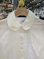 Star Custom French Doll Collar Lace Button Shirt for Women Spring Summer Autumn Design Sense Niche Short Sleeve Blouse Short Top