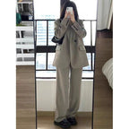 Fashionable Casual High-End Women's Blazer2025New Spring and Autumn Korean Style Loose Slimming Two-Piece Suit Set