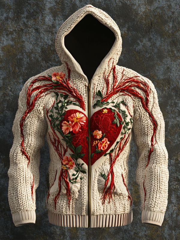 2025Hot Selling  Foreign Trade New Christmas3D Digital Printed Casual Zipper Hooded Jacket