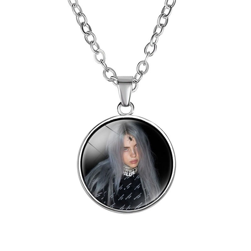 Same Style as Stars Billie Round Alloy Pendant Women's Necklace